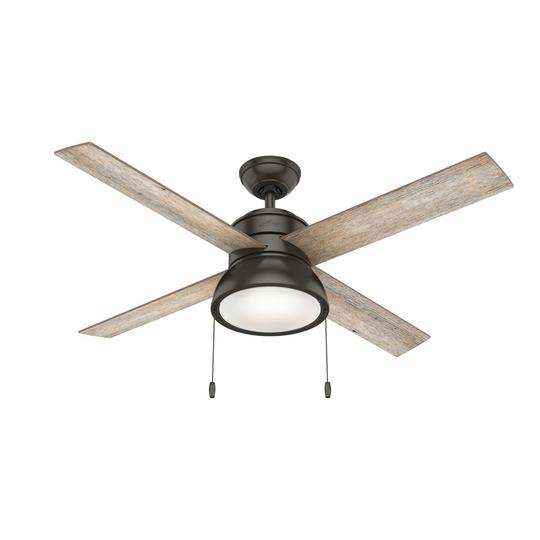 Loki ceiling fan with light in noble bronze finish