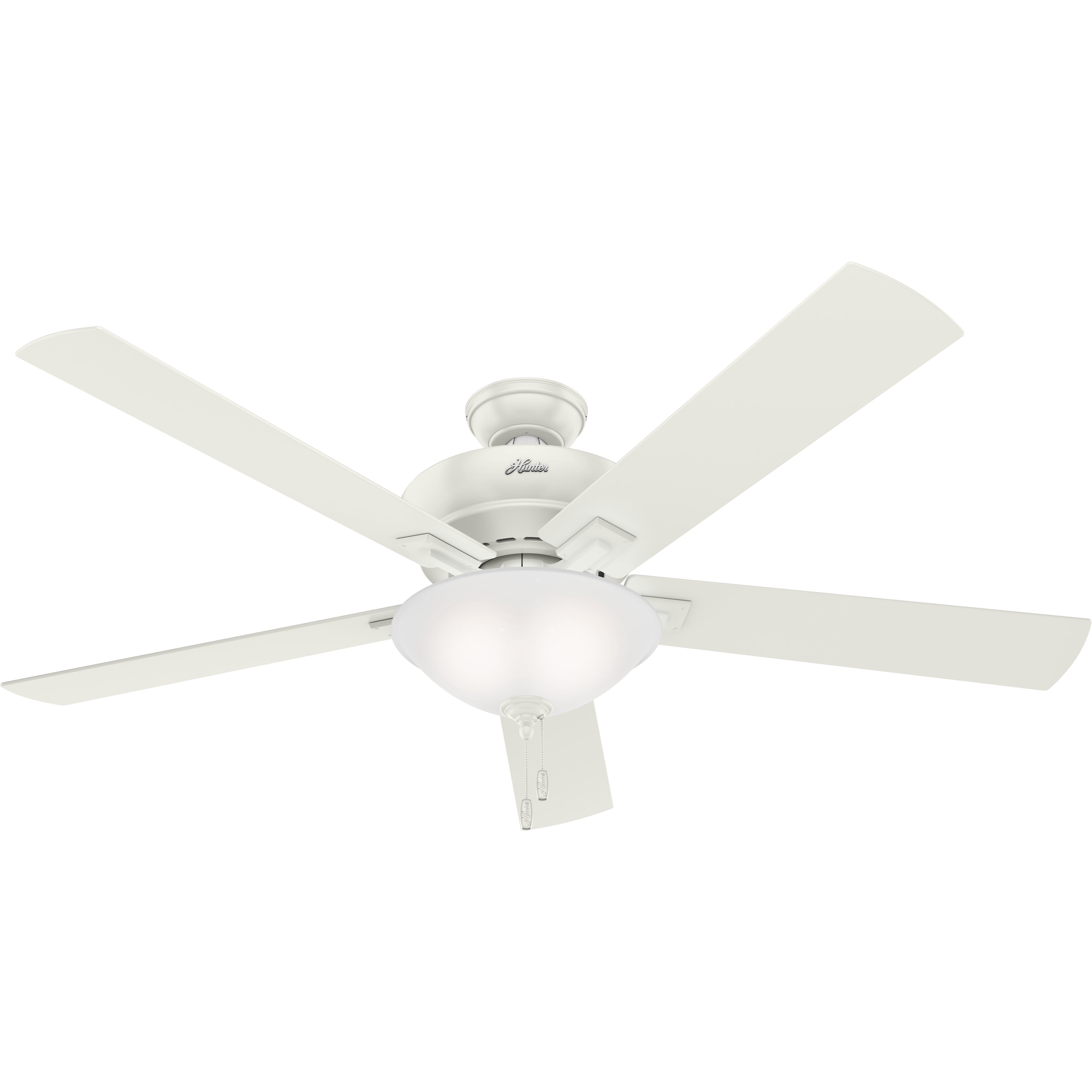 Regalia ceiling fan in fresh white finish