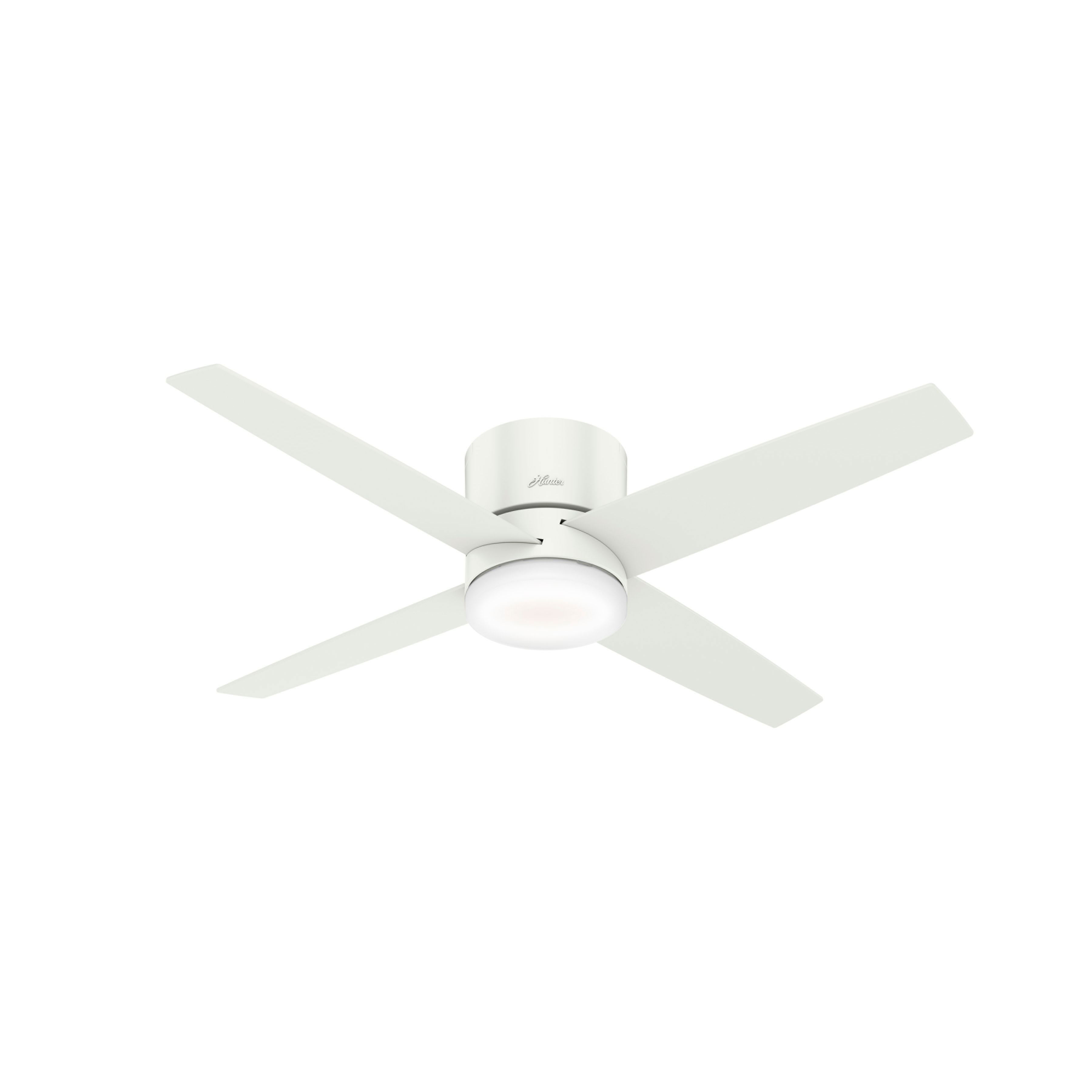 HunterSMART Advocate ceiling fan in fresh white finish