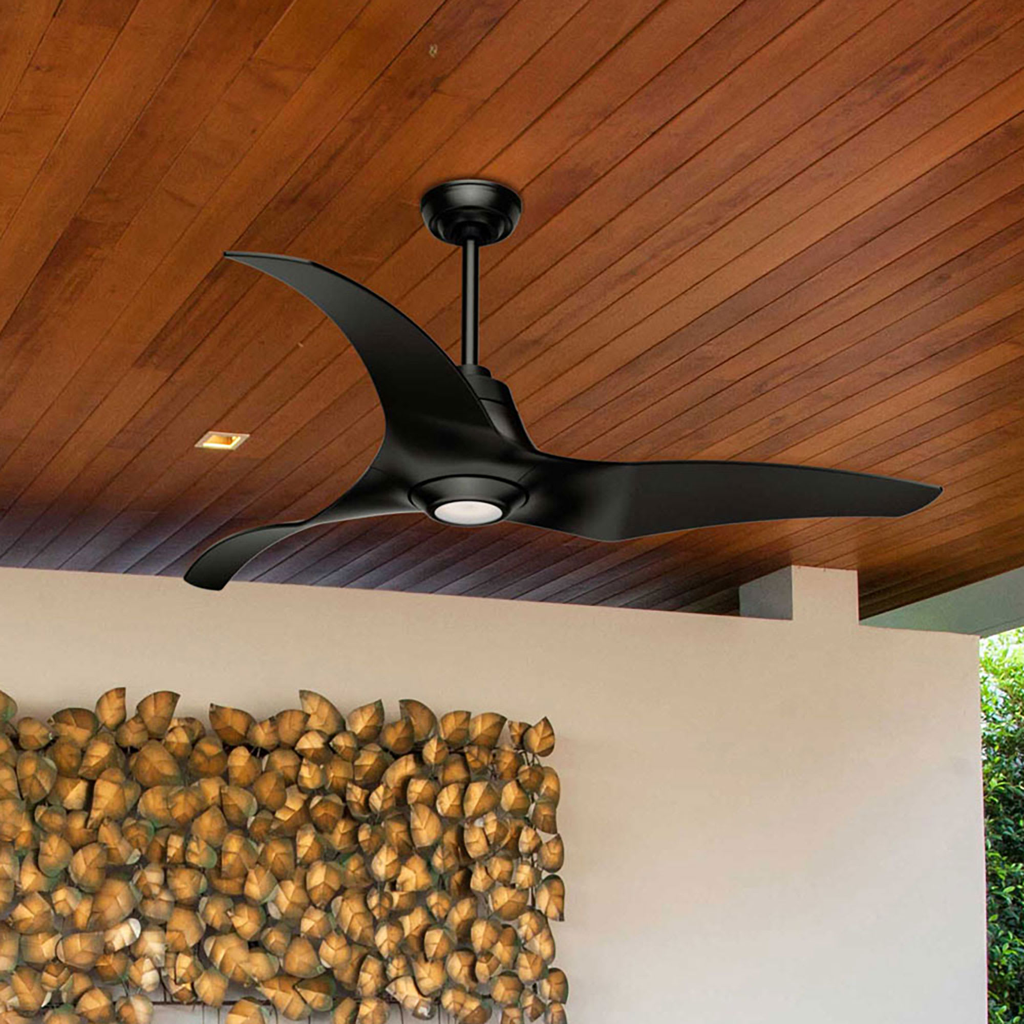 Arwen ceiling fan with LED light in granite finish