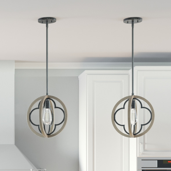 Gablecrest 1 light Pendant in french oak finish.
